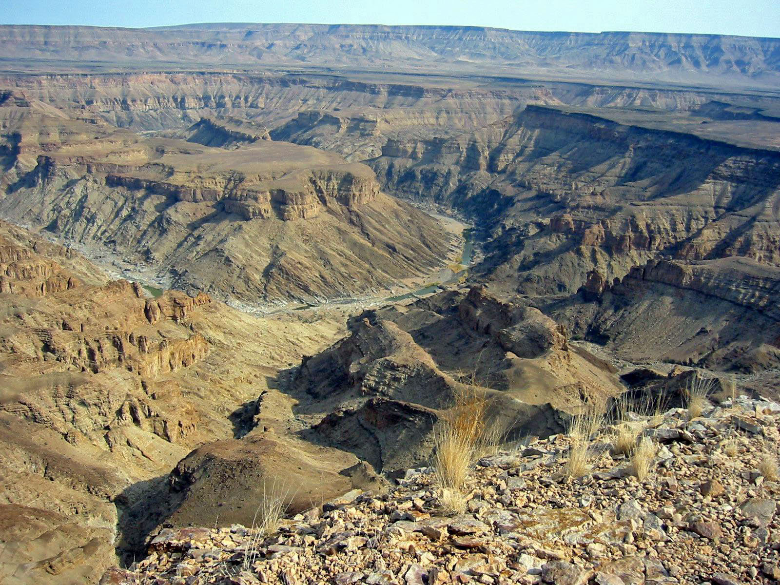 Fish River Canyon in southern Namibia, the second-largest canyon in the world and a multi-day desert hiking route